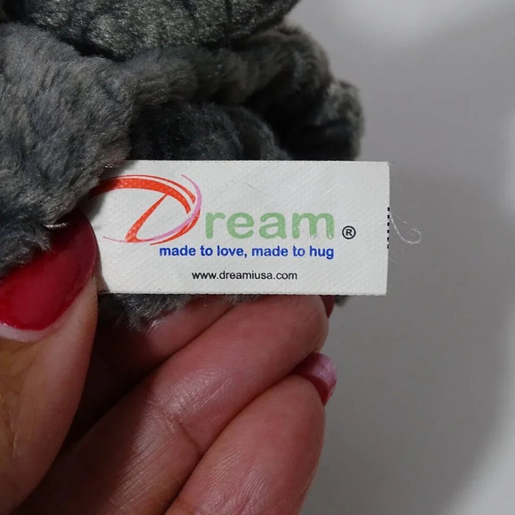 Dream Plush Dinosaur Hand Puppet Gray Plush Stuffed Animal Kids Toy 10 inch - Picture 6 of 7